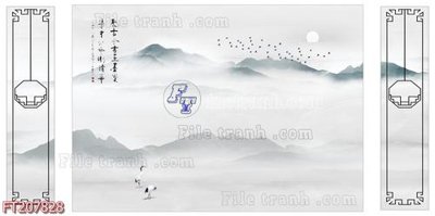 File tranh PSD File in tranh tường 3D FT207828 chất lượng cao