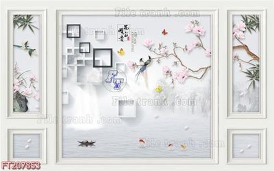 Hình ảnh file gốc in lụa File in tranh tường 3D FT207853