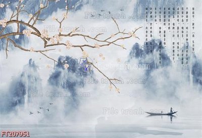 Tải file gốc File in tranh tường 3D FT207951 (để in lụa)