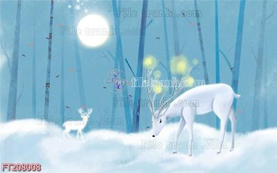 Ảnh gốc File in tranh tường 3D FT208008 (nét căng) in mica