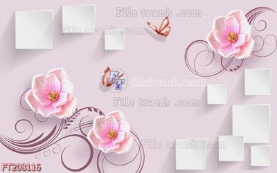 File tranh File in tranh tường 3D FT208116 (gốc) chủ đề tĩnh vật