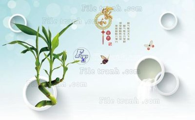 File tranh gốc in trần nhà File in tranh tường 3D FT208175 3D