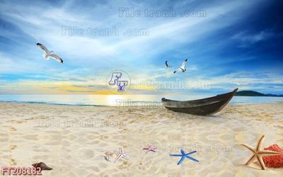 File tranh File in tranh tường 3D FT208182 (bản gốc) in lụa dán tường