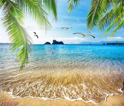 Hình ảnh file gốc in lụa File in tranh tường 3D FT208197