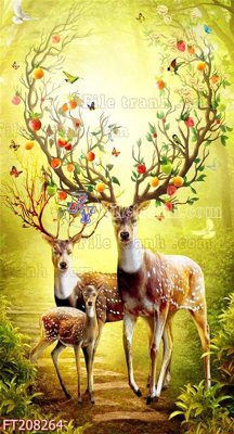 Ảnh gốc File in tranh tường 3D FT208264 (nét căng) in mica