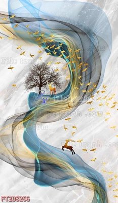 File gốc in ấn File in tranh tường 3D FT208266 chuẩn màu CMYK