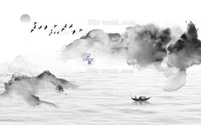 Download file gốc File in tranh tường 3D FT208382 (in lụa) hoa lá