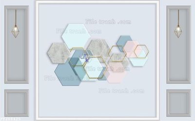 File gốc File in tranh tường 3D FT208425 (in mica) trang trí