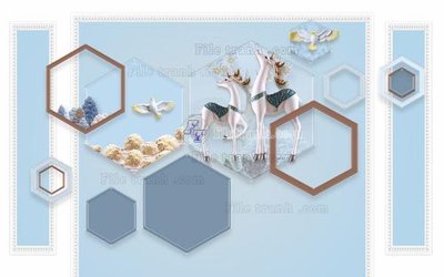 Tải file File in tranh tường 3D FT208431 (gốc) chủ đề phong thủy