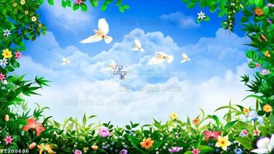 File tranh File in tranh tường 3D FT208686 (bản gốc) in lụa dán tường