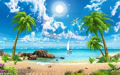 File gốc File in tranh tường 3D FT209049 (bản quyền) cho in ấn