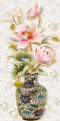 File gốc File in tranh tường 3D FT209174 (in lụa) tranh mã đáo