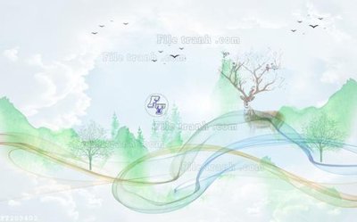 File gốc in mica File in tranh tường 3D FT209402 chất lượng