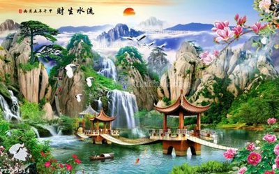 Chi tiết file gốc File in tranh tường 3D FT209514 (cho in tráng gương)