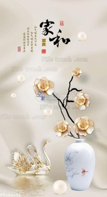 File tranh File in tranh tường 3D FT209584 (file gốc) chuẩn màu in