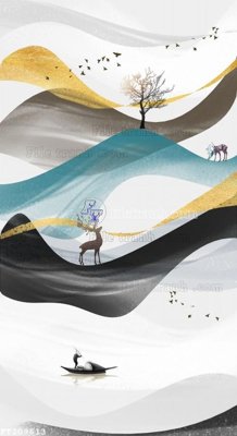 File gốc File in tranh tường 3D FT209613 (in tráng gương) sang trọng