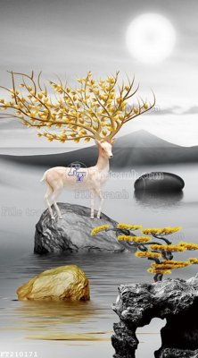 Tải file gốc File in tranh tường 3D FT210171 (in khổ lớn) không mờ