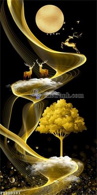 File gốc File in tranh tường 3D FT210181 (in lụa) trang trí tường