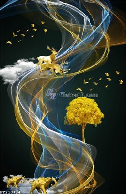 File in ấn File in tranh tường 3D FT210184 (bản gốc) chất lượng cao