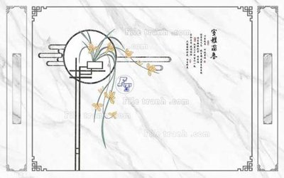 File tranh File in tranh tường 3D FT210246 (file gốc) chủ đề phong thủy