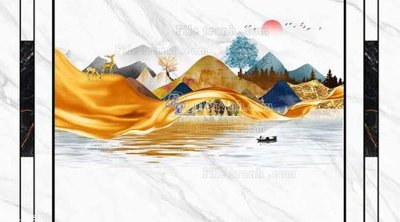 Tải file gốc in lụa File in tranh tường 3D FT210356 siêu nét