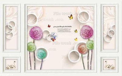 File gốc File in tranh tường 3D FT210504 (dành cho trang trí nội thất)