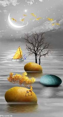 File tranh File in tranh tường 3D FT210634 (ảnh gốc) sắc nét hoàn hảo