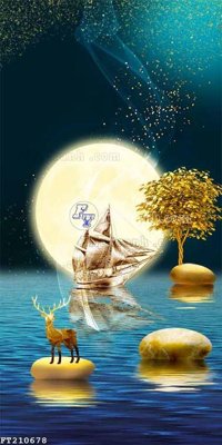 File in lụa File in tranh tường 3D FT210678 (hoa văn) File in tranh tường 3D FT210678