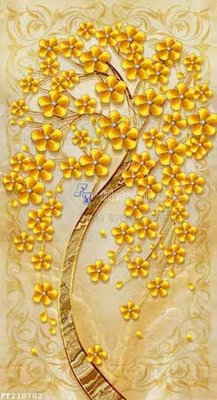 File tranh File in tranh tường 3D FT210702 (gốc) in trên kính