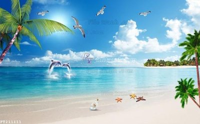 File tranh File in tranh tường 3D FT211111 (bản gốc) in lụa dán tường