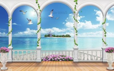 Hình ảnh file gốc in trần nhà File in tranh tường 3D FT211122