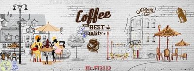 File tranh in tráng gương File psd tường quán cà phê FT2112 (siêu nét)