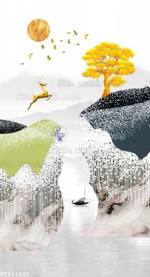 File gốc File in tranh tường 3D FT211223 (AI/EPS) cho in ấn