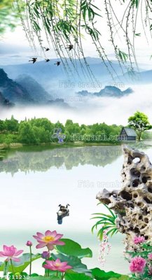 Ảnh gốc File in tranh tường 3D FT211230 (độ nét cao) in tráng gương