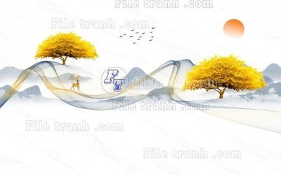 File gốc File in tranh tường 3D FT211292 (trang trí) phòng trẻ em