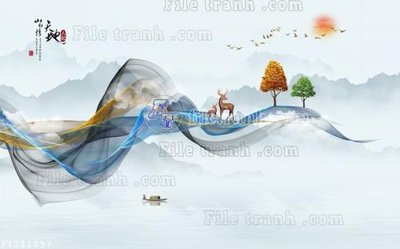 File gốc File in tranh tường 3D FT211297 (phong cách) tối giản