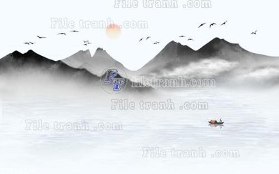 File tranh File in tranh tường 3D FT211330 (file gốc) chủ đề phong thủy