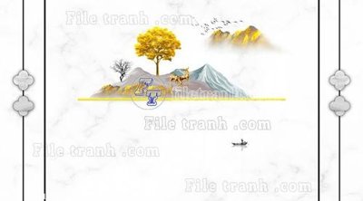 File gốc File in tranh tường 3D FT211341 (bản quyền) cho in ấn