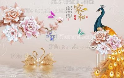 File gốc File in tranh tường 3D FT211489 (in tráng gương) nghệ thuật