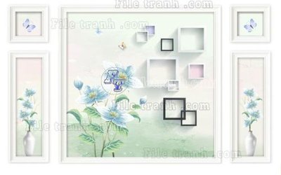File gốc File in tranh tường 3D FT211520 (trang trí) phòng làm việc