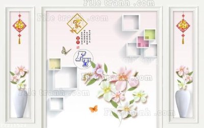 File in ấn File in tranh tường 3D FT211524 (bản gốc) sắc nét