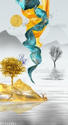 Ảnh gốc file in lụa File in tranh tường 3D FT211663 chi tiết