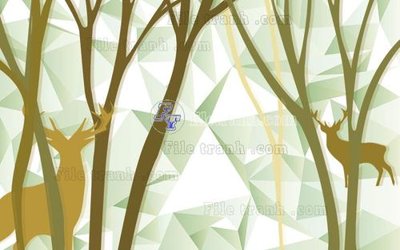 File tranh in tráng gương File in tranh tường hiện đại FT22170 (siêu nét)