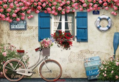 File gốc File psd tường quán cà phê FT2233 (cho in UV) siêu nét