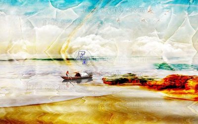 File in mica File in tranh tường hiện đại FT22374 (bản gốc) làm vách ngăn