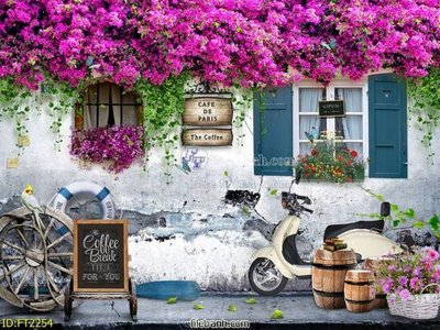 Tải file File psd tường quán cà phê FT2254 (ảnh gốc) 300dpi File psd tường quán cà phê FT2254