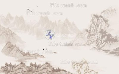 File gốc File in tranh tường hiện đại FT22800 (cho in UV) siêu nét