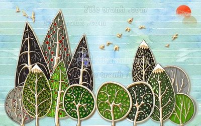 File in ấn File in tranh tường hiện đại FT23193 (bản gốc) cao cấp