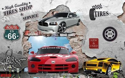 Tải file File psd tường quán cà phê FT2322 (gốc) chủ đề hoa sen