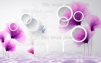 Tải file gốc in lụa File in tranh tường hiện đại FT23545 siêu nét